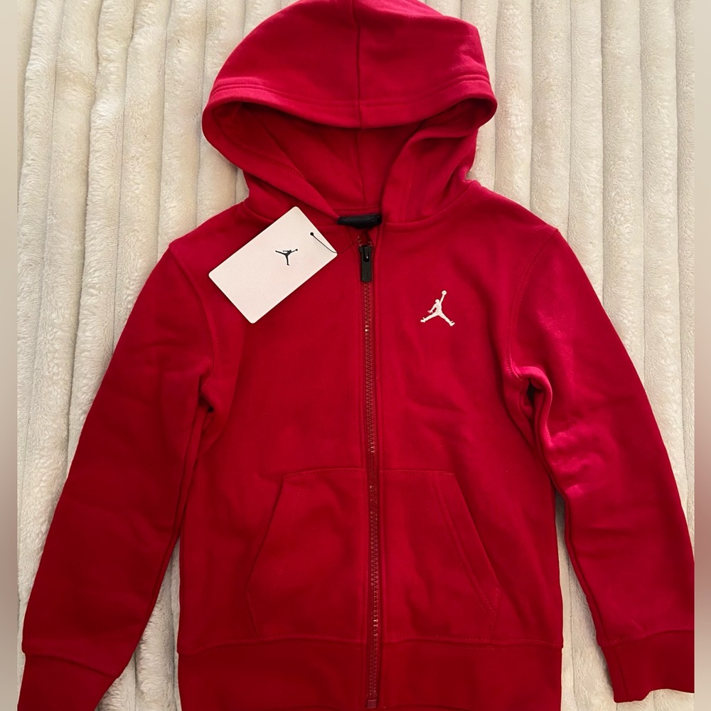 Jordan boys Zip Up Red Jacket Size 6